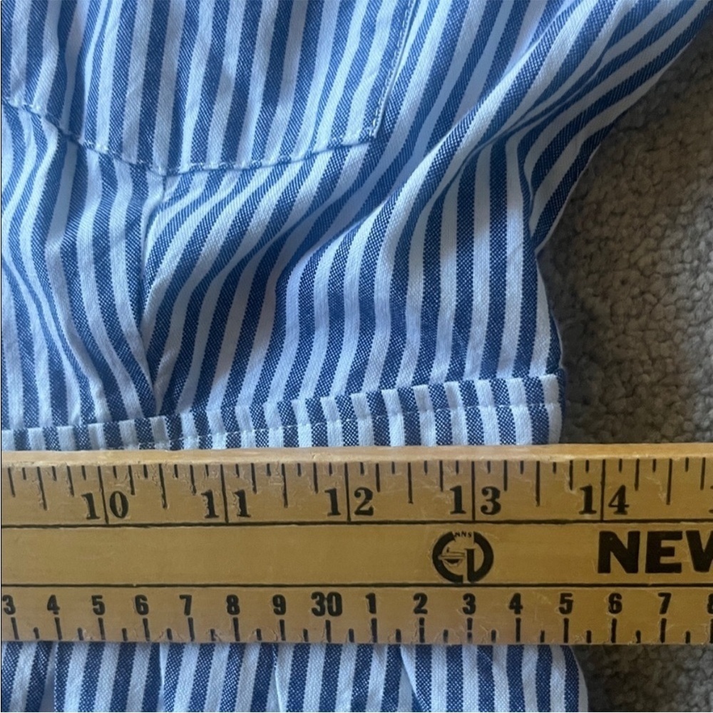 Eliza J Navy and white Striped Fit and Flare Dress Size 4 - Picture 10 of 12